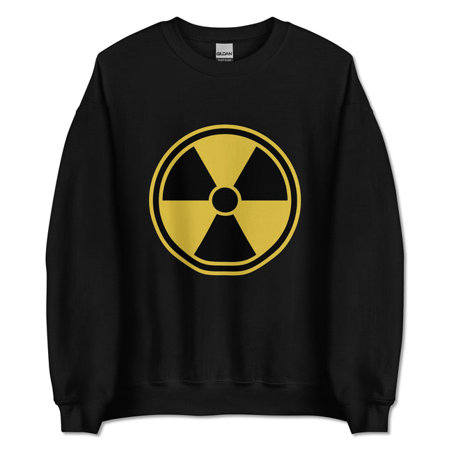 Radiation Hazard Symbol Sweatshirt | Nuclear Warning Graphic Pullover Sweatshirt