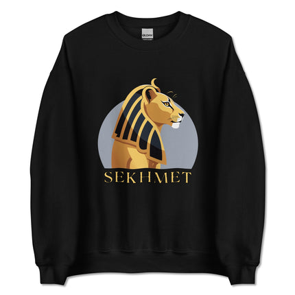 Sekhmet ancient Egyptian lion goddess graphic print sweatshirt pullover.