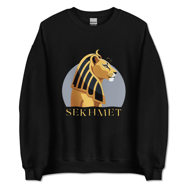 Sekhmet ancient Egyptian lion goddess graphic print sweatshirt pullover.