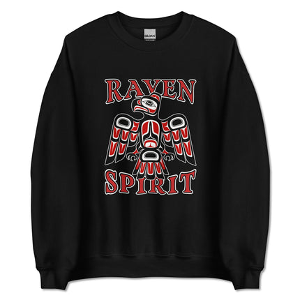 Raven Spirit Haida art pullover featuring traditional First Nations artwork.