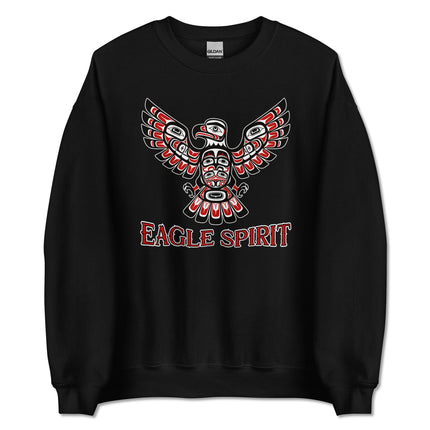Tribal eagle spirit pullover featuring indigenous native american artwork print on a comfortable sweatshirt.