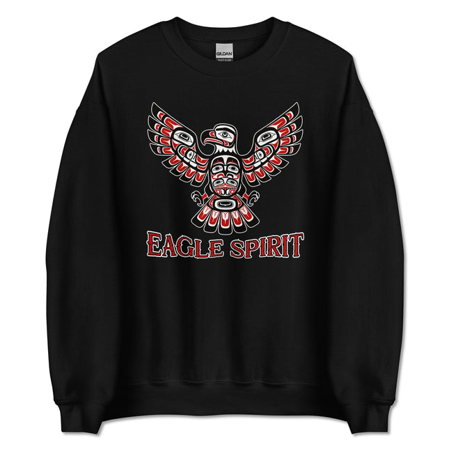 Tribal eagle spirit pullover featuring indigenous native american artwork print on a comfortable sweatshirt.