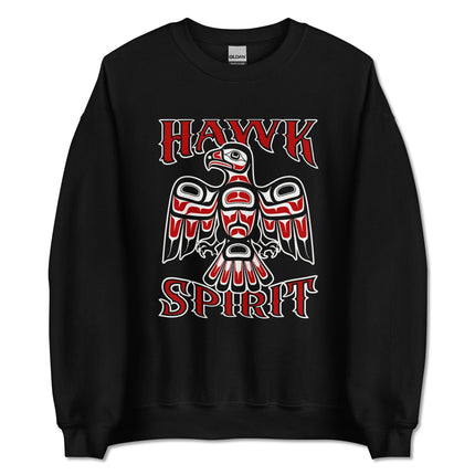 Hawk Spirit Native American eagle artwork printed on an indigenous pullover sweatshirt.