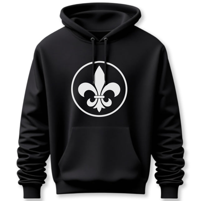 Classic Fleur De Lis Hoodie | French Royal Symbol Pullover Graphic Hoodie
