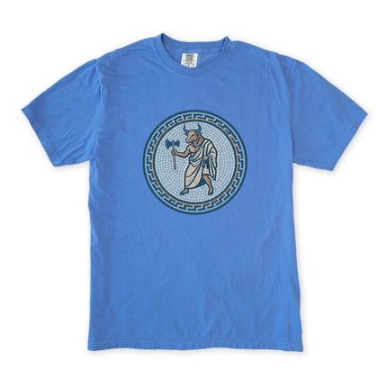 Greek Minotaur Mosaic T-Shirt | Mythology Labyrinth Axe Tee | Comfort Colors