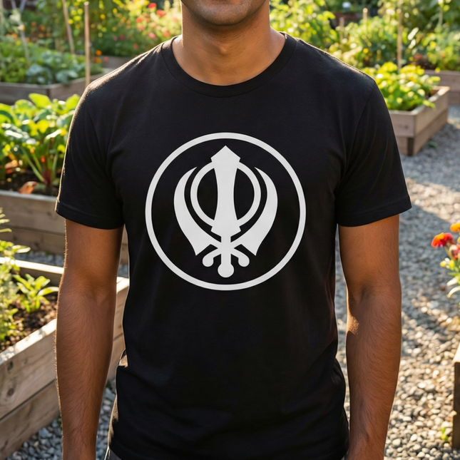 Khanda Sikh Symbol T-Shirt | Religious Punjabi Khalsa Graphic Tee | Shirt