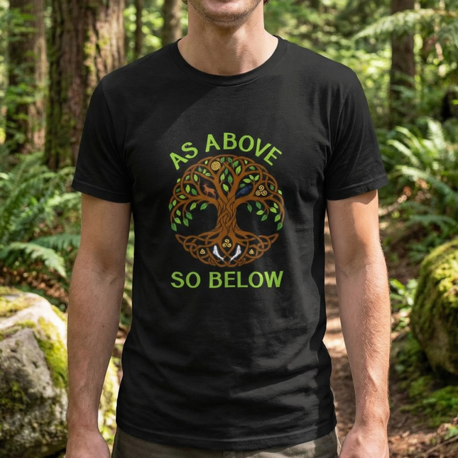 As Above So Below Tree of Life T-Shirt | Celtic Spiritual Tee | 2