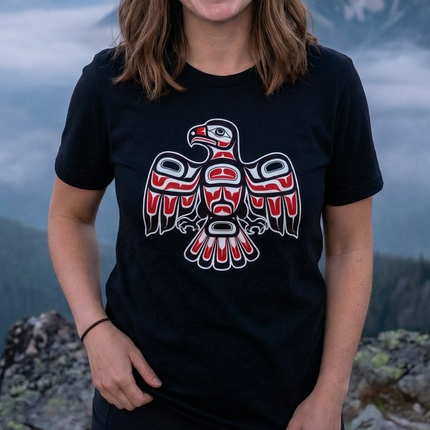Haida Style Hawk T-Shirt | Pacific Northwest Indigenous Art Formline | Hawk