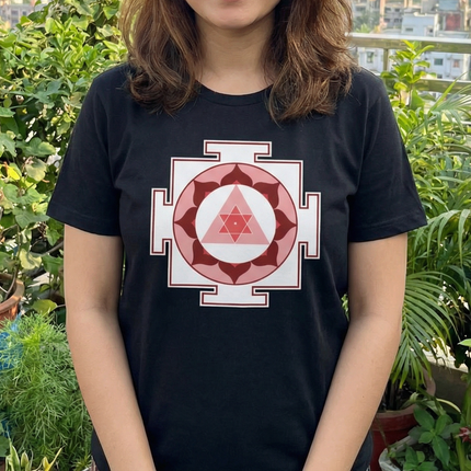 Ganesha Yantra Sacred Geometry T-Shirt | Hindu Spiritual Symbol Tee | Yantra