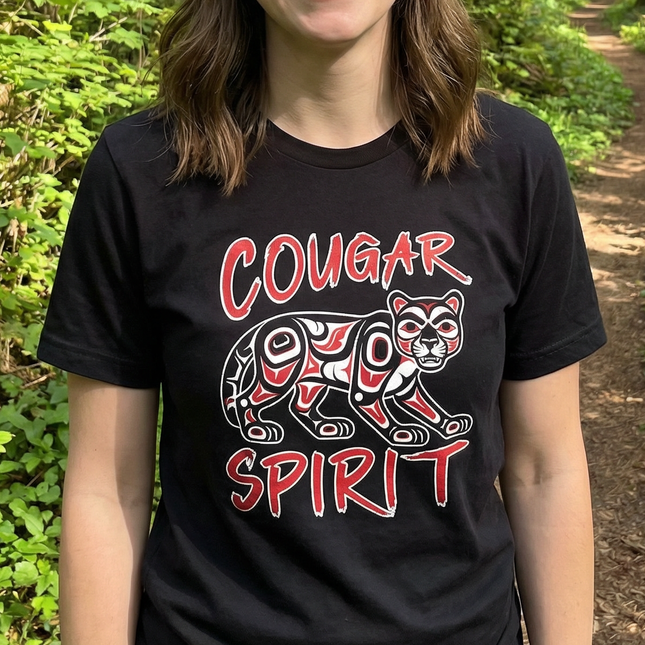 Cougar Spirit T-Shirt | Native American Art Mountain Lion Animal Totem | Spirit