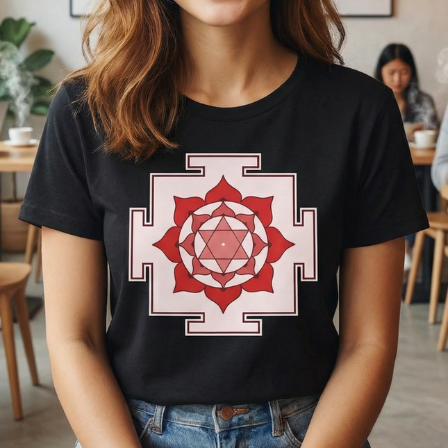 Bhuvaneshwari Yantra T-Shirt | Sacred Geometry Hindu Goddess Unisex Unisex Tee | Yantra