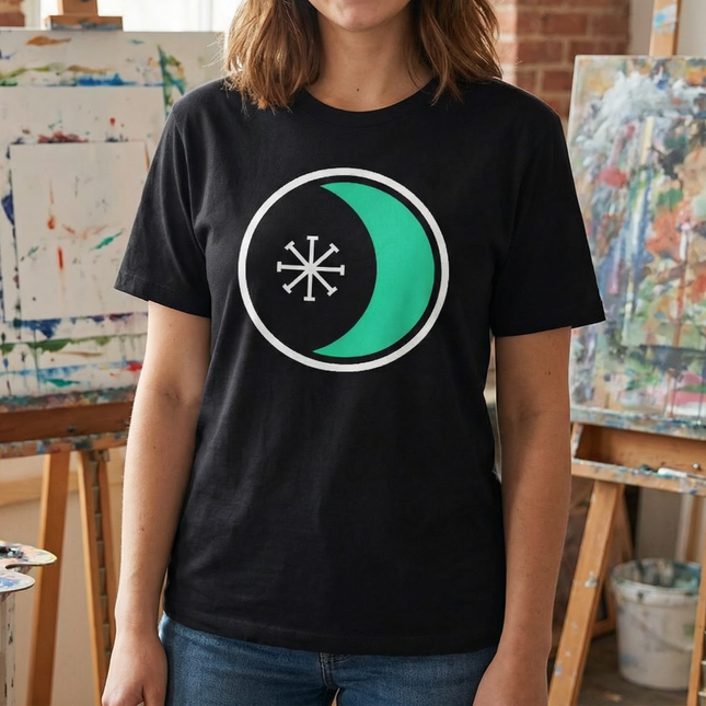 Seax Wicca Symbol Crescent Moon T-Shirt | Pagan Witchcraft Tee | Shirt