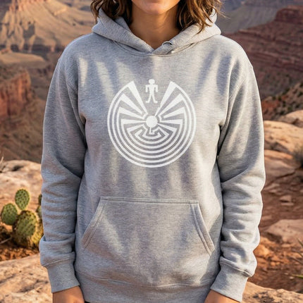 Man In The Maze Hoodie | I'itoi Native American Unisex Pullover V1