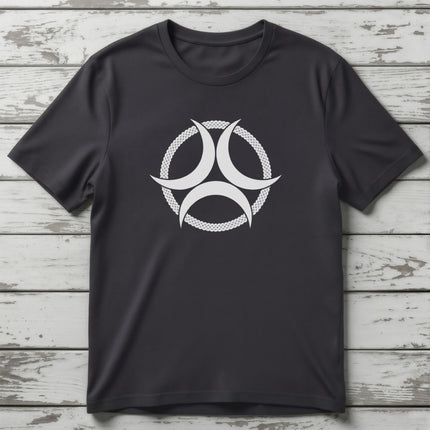 Celtic Triple Moon Goddess With Knotwork T-Shirt | Unisex Graphic Tee V4