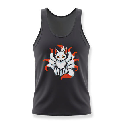 Nine-Tailed Fox Kitsune Tank Top | Japanese Mythology Graphic Tee Fox