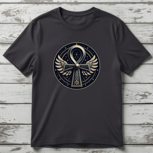 Egyptian Ankh Wings T-Shirt | Ancient Symbol Tee | V17