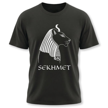 Sekhmet Egyptian goddess lioness graphic tee featuring ancient Egyptian mythology art.