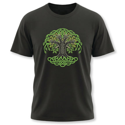 Celtic Tree of Life knotwork graphic tee featuring Yggdrasil design.