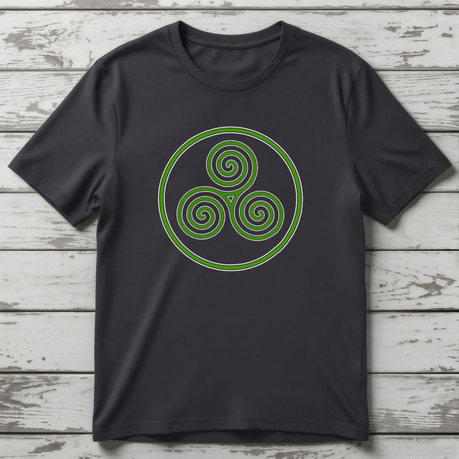 Celtic Triskele T-Shirt | Irish Triple Spiral Knot Tee | V6