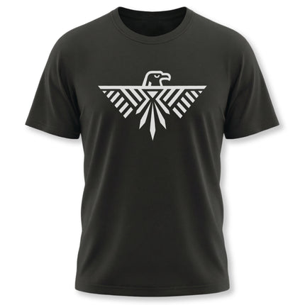 Thunderbird eagle graphic tee with geometric Native American inspired design.