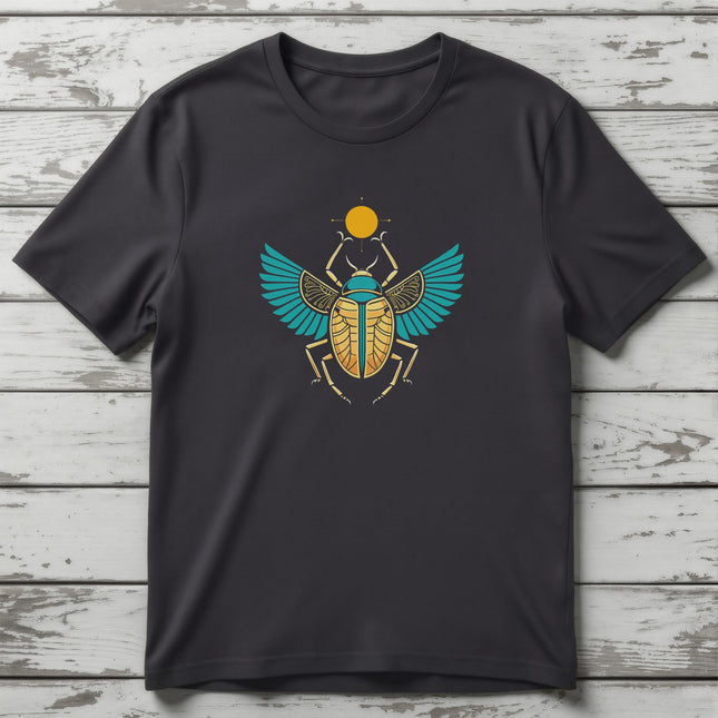 Egyptian Khepri Scarab T-Shirt | Winged Beetle God Tee | V4