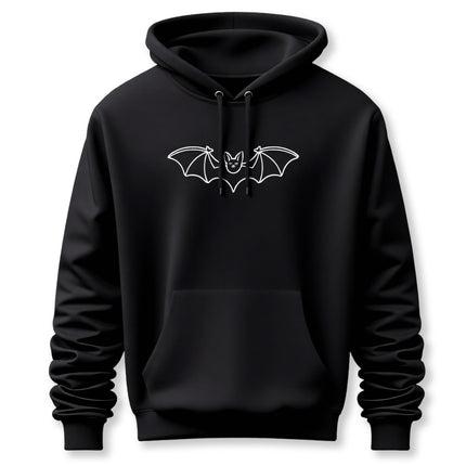 Spooky Flying Bat Hoodie | Unisex Gothic Pullover V1