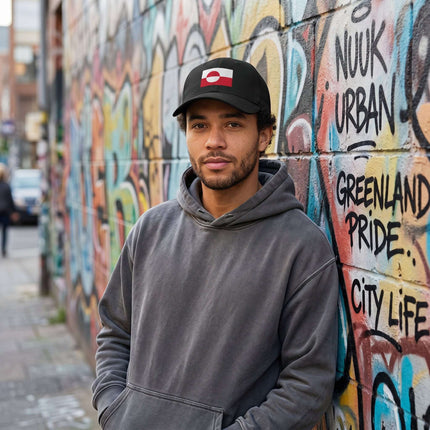 Greenland national flag baseball cap for streetwear and cultural pride.