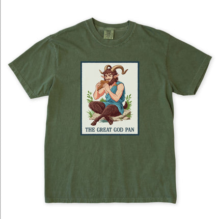 The Great God Pan T-Shirt | Greek Mythology Satyr Pan Flute Graphic Tee