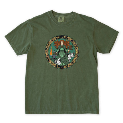 Brighid Celtic Goddess T-Shirt | Irish Mythology Fire Forge Swan Cow Tee