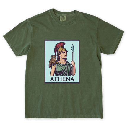 Athena Greek Goddess T-Shirt | Mythology Owl Spear Graphic Unisex Tee Shirt