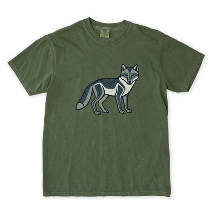 Geometric Arctic Fox T-Shirt | Inuit Inspired Wildlife Graphic Tee Shirt