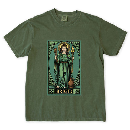 Brigid Celtic Goddess T-Shirt | Irish Mythology Fire & Knotwork Unisex Tee