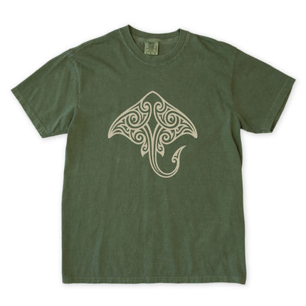 Tribal Stingray T-Shirt | Maori Polynesian Ocean Life Graphic Tee Shirt