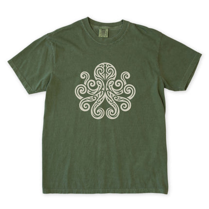 Tribal Octopus T-Shirt | Celtic Swirl Kraken Graphic Tee | Comfort Colors