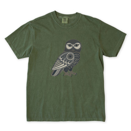 Inuit Inspired Owl T-Shirt | Geometric Tribal Bird Graphic | Comfort Colors