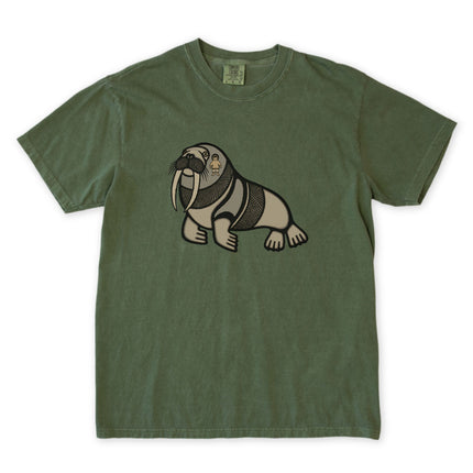Inuit Walrus Graphic T-Shirt | Arctic Indigenous Symbol Tee | Comfort Colors