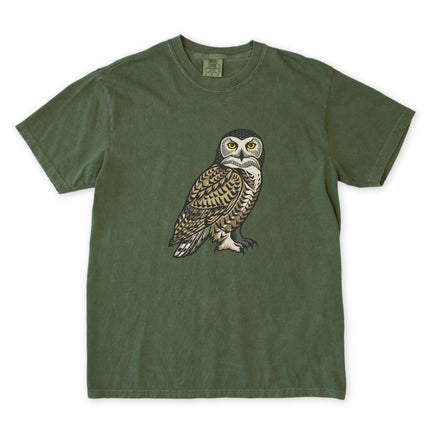 Inuit Inspired Geometric Owl T-Shirt | Arctic Bird Graphic Unisex Tee Shirt