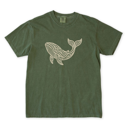 Intricate Tribal Whale T-Shirt | Ocean Animal Graphic Tee | Comfort Colors
