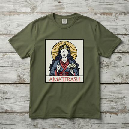 Amaterasu Sun Goddess Japanese Mythology Graphic T-Shirt, Unisex Graphic Tee V1
