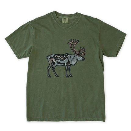 Inuit Inspired Caribou Symbol T-Shirt | Arctic Reindeer Graphic Tee Shirt