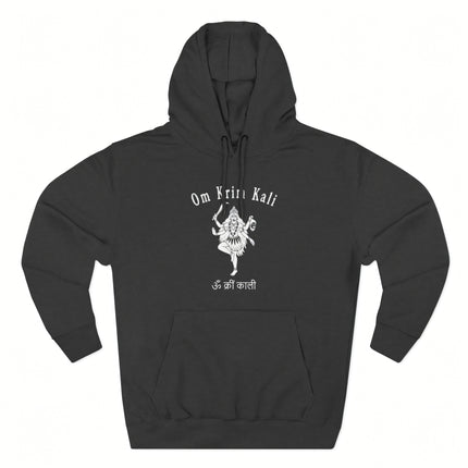 Kali Goddess mantra hoodie featuring Om Krim Kali Hindu spiritual art.