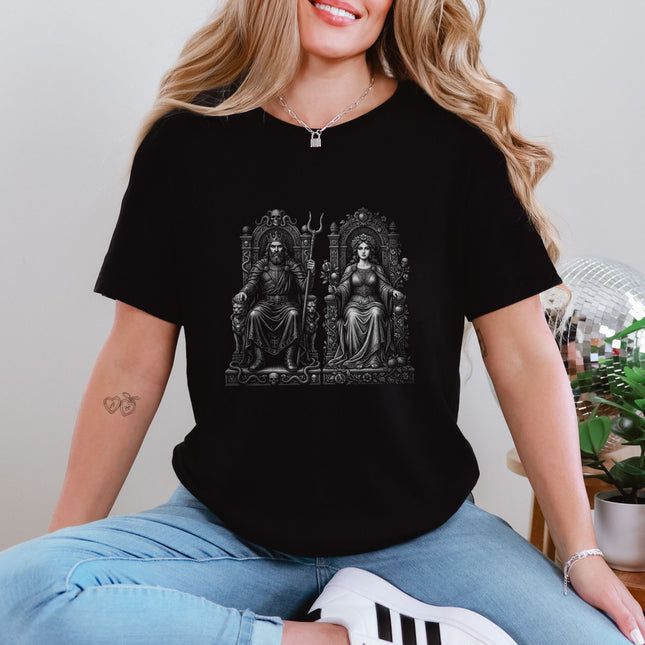 Hades & Persephone Greek Mythology Underworld King Queen Gothic Tee Shirt