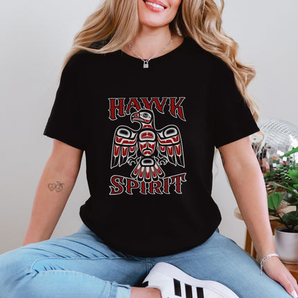 Hawk Spirit Native American Art T-Shirt | Indigenous Formline Totem Tee | Spirit