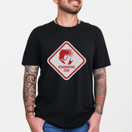 Headbanging Zone Rock On Graphic T-Shirt | Metal Headbanger Music Tee Shirt