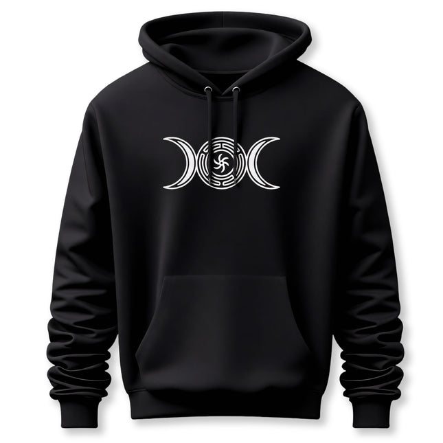 Hekate's Wheel Triple Moon Goddess Hoodie | Pagan Witchcraft Unisex Pullover V2