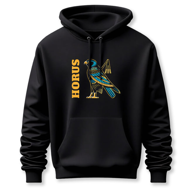 Horus Falcon Graphic Hoodie | Ancient Egyptian Mythology Unisex Pullover V3