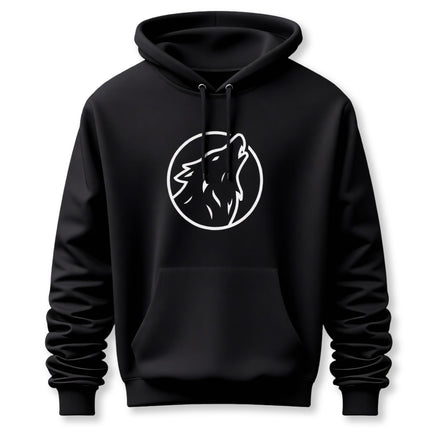 Howling Wolf Circle Graphic Hoodie | Graphic Unisex Pullover V1