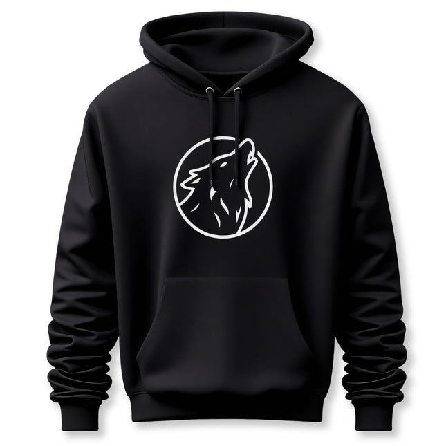 Howling Wolf Circle Graphic Hoodie | Graphic Unisex Pullover V1