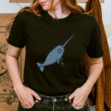 Inuit Inspired Narwhal T-Shirt | Arctic Ocean Animal Graphic Tee Shirt