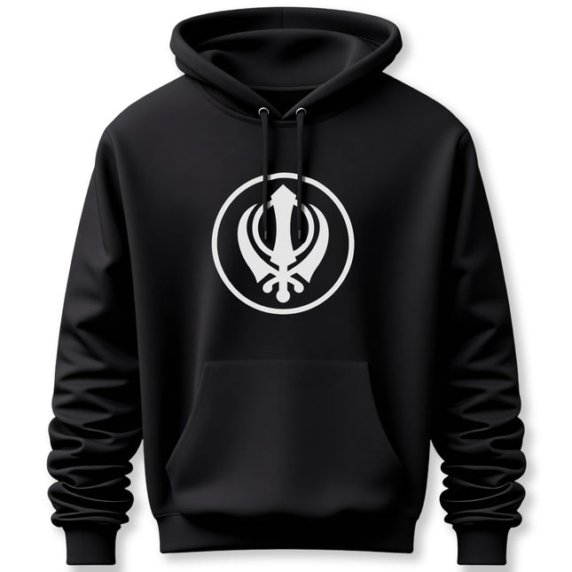 Khanda Sikh Symbol Hoodie | Sikhism Religious Emblem Unisex Pullover Hoodie